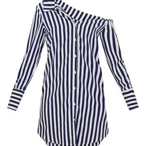 Pretty Little Thing off shoulder shirt dress